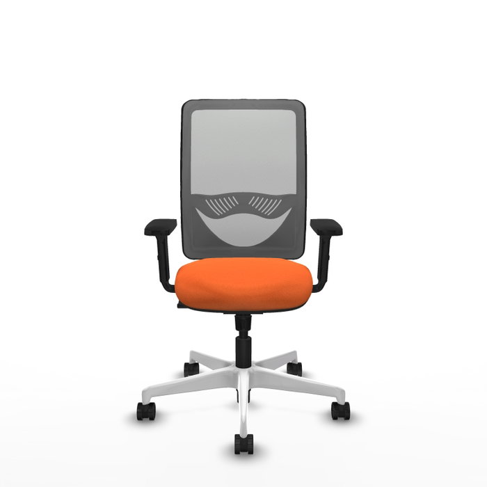 PIQUERAS Y CRESPO Silla de oficina Zulema con mecanismo Sincro, Tela Naranja y Malla Gris PIQUERAS Y CRESPO Silla de oficina Zulema con mecanismo Sincro, Tela Naranja y Malla Gris