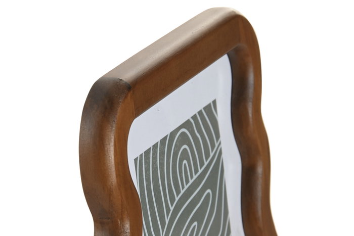 DKD Home Decor Marco de Fotos de Acacia Irregular Marrón 16x21x1,5 cm