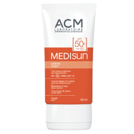 Medisun, Hidratante, Crema solar, Para la cara, 50+, 40 ml