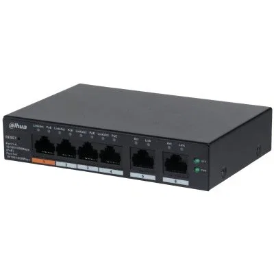 Dahua DH-CS4006-4GT-60-V2 Switch 6 Puertos Gigabit con 4 Puertos PoE 60W Hi-PoE L2