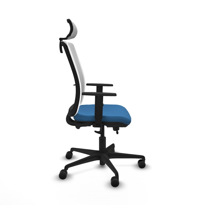 PIQUERAS Y CRESPO Silla de oficina Haches Azul claro/Blanco