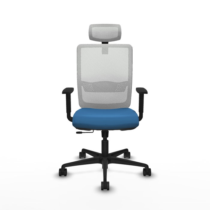 PIQUERAS Y CRESPO Silla de oficina Haches Azul claro/Blanco