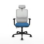 PIQUERAS Y CRESPO Silla de oficina Haches Azul claro/Blanco