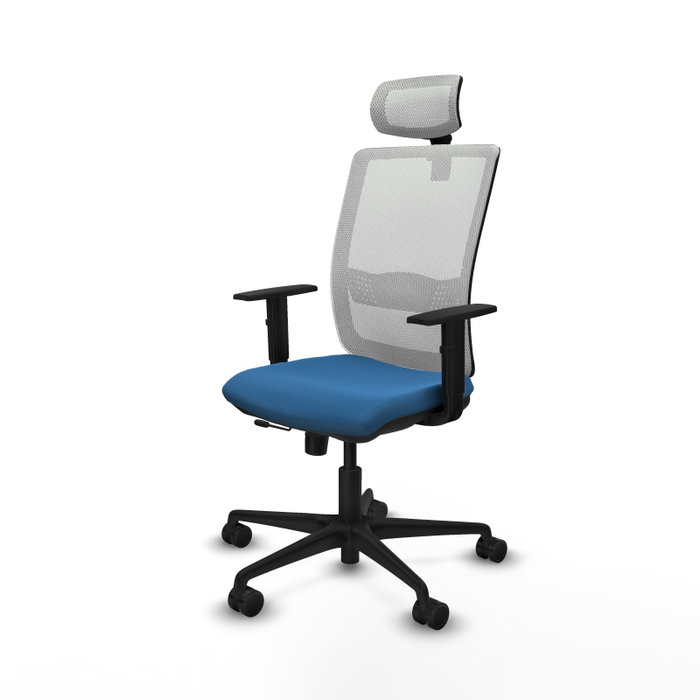 PIQUERAS Y CRESPO Silla de oficina Haches Azul claro/Blanco