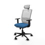 PIQUERAS Y CRESPO Silla de oficina Haches Azul claro/Blanco