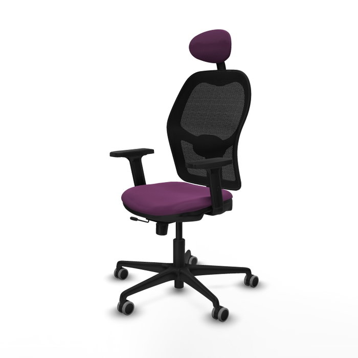 PIQUERAS Y CRESPO Silla de oficina Jorquera con mecanismo Sincro/Traslack, Morado y Negro PIQUERAS Y CRESPO Silla de oficina Jorquera con mecanismo Sincro/Traslack, Morado y Negro