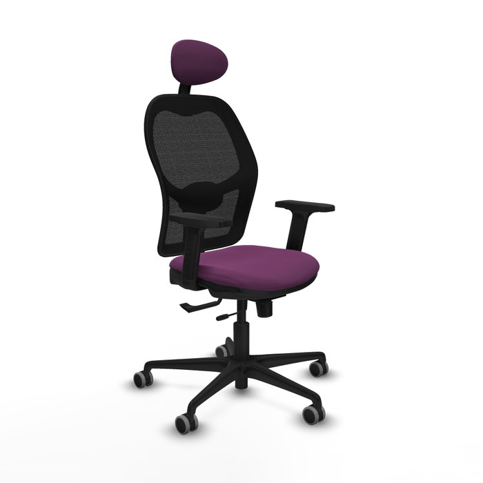 PIQUERAS Y CRESPO Silla de oficina Jorquera con mecanismo Sincro/Traslack, Morado y Negro PIQUERAS Y CRESPO Silla de oficina Jorquera con mecanismo Sincro/Traslack, Morado y Negro
