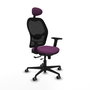 PIQUERAS Y CRESPO Silla de oficina Jorquera con mecanismo Sincro/Traslack, Morado y Negro