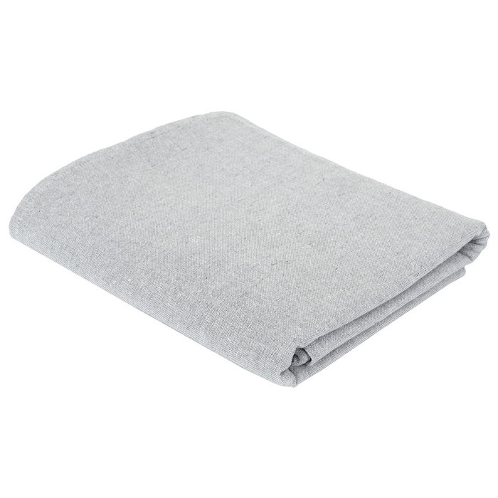 Home Deco Factory Mantel rectangular gris claro 140x250 cm para 6 personas - Algodón, poliéster y viscosa