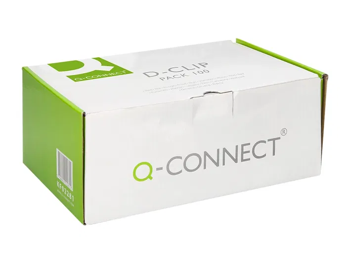 Q-connect Encuadernador Fastener D-Clips Plástico Rojo Caja de 100 Unidades