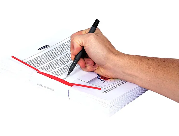 Q-connect Encuadernador Fastener D-Clips Plástico Rojo Caja de 100 Unidades