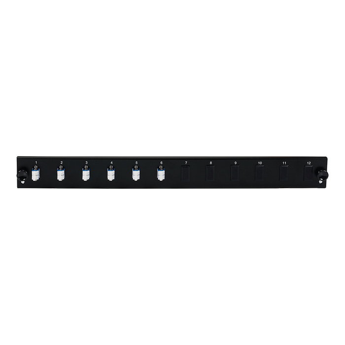 EFB Elektronik SB-FP-S-6SC-S-OS2 Placa frontal de 12 puertos con 6 x LC dúplex OS2, Negro EFB Elektronik SB-FP-S-6SC-S-OS2 Placa frontal de 12 puertos con 6 x LC dúplex OS2, Negro