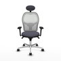 PIQUERAS Y CRESPO Silla de oficina Jorquera Gris y Blanca