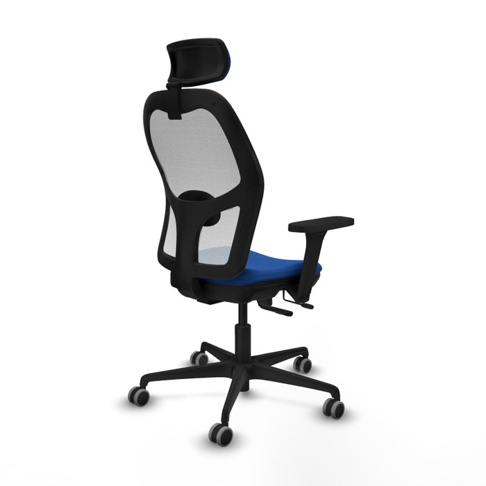 PIQUERAS Y CRESPO Silla de oficina Jorquera, Similpiel Azul y Malla Blanca PIQUERAS Y CRESPO Silla de oficina Jorquera, Similpiel Azul y Malla Blanca