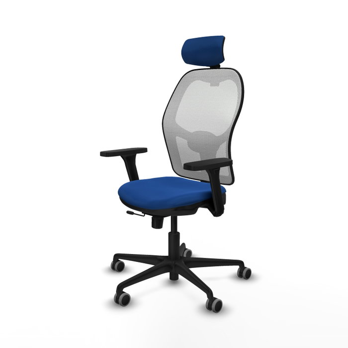 PIQUERAS Y CRESPO Silla de oficina Jorquera, Similpiel Azul y Malla Blanca PIQUERAS Y CRESPO Silla de oficina Jorquera, Similpiel Azul y Malla Blanca