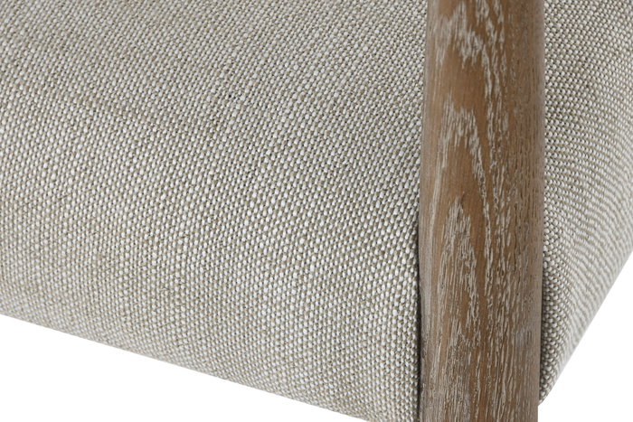 DKD Home Decor Sillón Item Home Fresno y Poliéster Acabado Decapé Crudo 57x74x58 cm (2 Unidades)