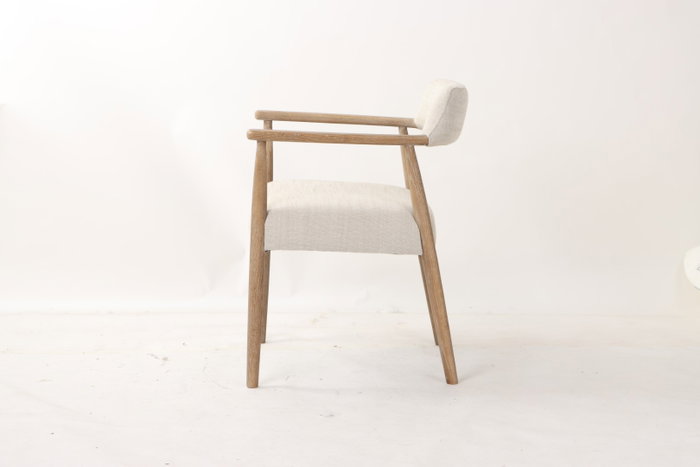 DKD Home Decor Sillón Item Home Fresno y Poliéster Acabado Decapé Crudo 57x74x58 cm (2 Unidades)