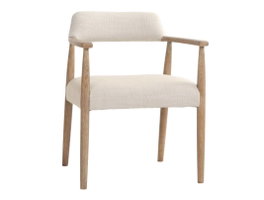 DKD Home Decor Sillón Item Home Fresno y Poliéster Acabado Decapé Crudo 57x74x58 cm (2 Unidades)