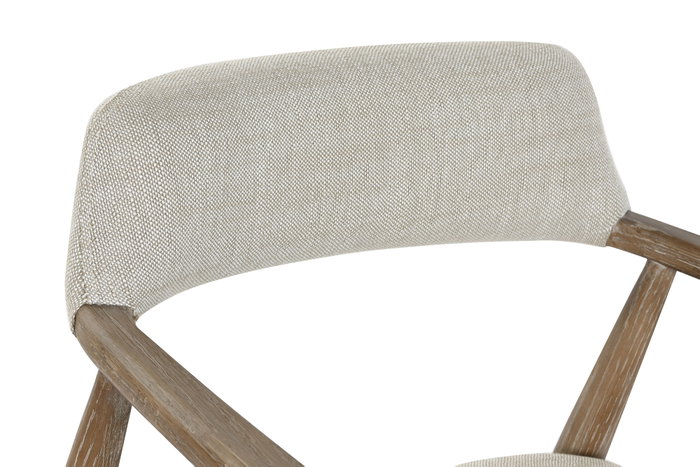 DKD Home Decor Sillón Item Home Fresno y Poliéster Acabado Decapé Crudo 57x74x58 cm (2 Unidades)