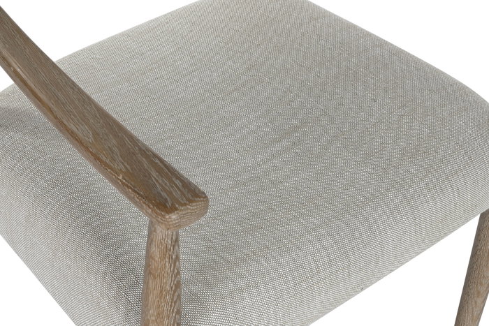 DKD Home Decor Sillón Item Home Fresno y Poliéster Acabado Decapé Crudo 57x74x58 cm (2 Unidades)
