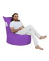 Atelier Del Sofa Puff de Jardín Púrpura - Cómodo y Duradero con Poliestireno Reciclado y Poliéster Impermeable, 95x70x40 cm