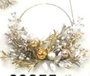 DKD Home Decor Corona de PP y Poliéster Dorado 45x10x45 cm