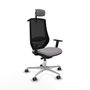 PIQUERAS Y CRESPO Silla de oficina Mardos con mecanismo Sincro/Traslack Gris y Negro