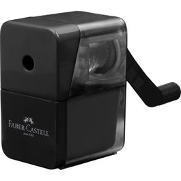 FABER-CASTELL Sacapuntas de Mesa Manual Ambidextro Negro