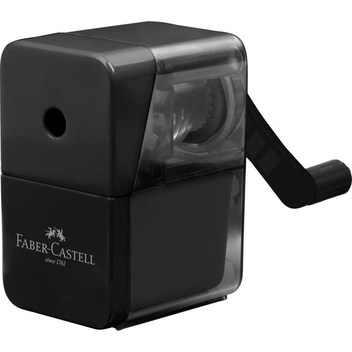 FABER-CASTELL Sacapuntas de Mesa Manual Ambidextro Negro FABER-CASTELL Sacapuntas de Mesa Manual Ambidextro Negro