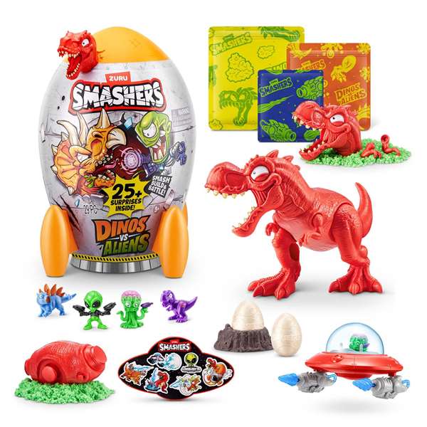 Zuru Huevo Dinosaurios vs Aliens Smashers, Construye y Lucha, Incluye 20 Sorpresas - Modelos Surtidos Zuru Huevo Dinosaurios vs Aliens Smashers, Construye y Lucha, Incluye 20 Sorpresas - Modelos Surtidos