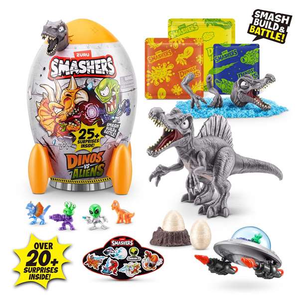 Zuru Huevo Dinosaurios vs Aliens Smashers, Construye y Lucha, Incluye 20 Sorpresas - Modelos Surtidos Zuru Huevo Dinosaurios vs Aliens Smashers, Construye y Lucha, Incluye 20 Sorpresas - Modelos Surtidos