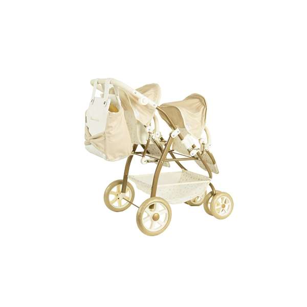 Muñecas Arias Coche Gemelar Reborn De Paris con Bolso