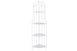 DKD Home Decor Estanteria Terraza Y Jardin Blanco Hierro 32 x 160 x 32 cm 4 Estantes