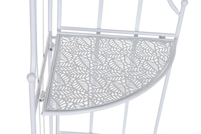 DKD Home Decor Estanteria Terraza Y Jardin Blanco Hierro 32 x 160 x 32 cm 4 Estantes