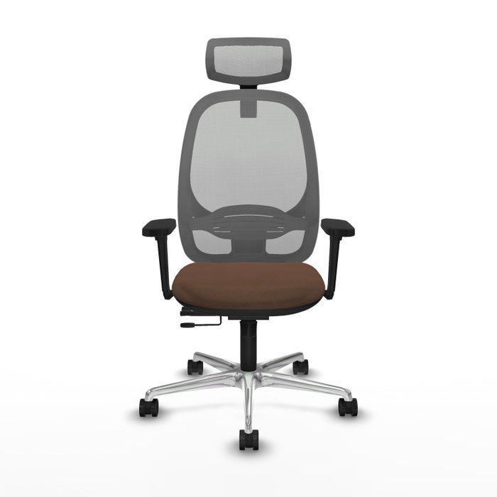 PIQUERAS Y CRESPO Silla de oficina Cilanco con Mecanismo Sincro/Traslack Marrón y Gris PIQUERAS Y CRESPO Silla de oficina Cilanco con Mecanismo Sincro/Traslack Marrón y Gris
