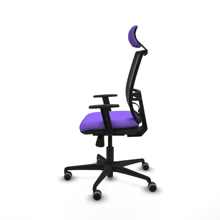PIQUERAS Y CRESPO Silla de oficina Yunquera con mecanismo Sincro, Lila y Negro PIQUERAS Y CRESPO Silla de oficina Yunquera con mecanismo Sincro, Lila y Negro