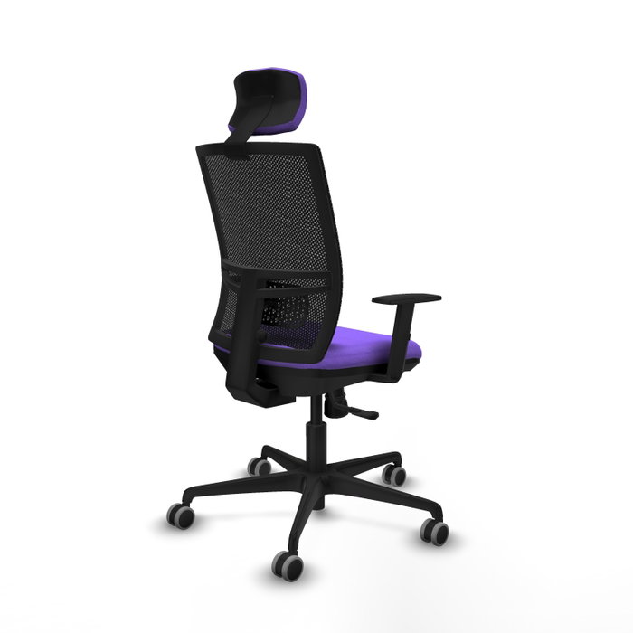 PIQUERAS Y CRESPO Silla de oficina Yunquera con mecanismo Sincro, Lila y Negro PIQUERAS Y CRESPO Silla de oficina Yunquera con mecanismo Sincro, Lila y Negro