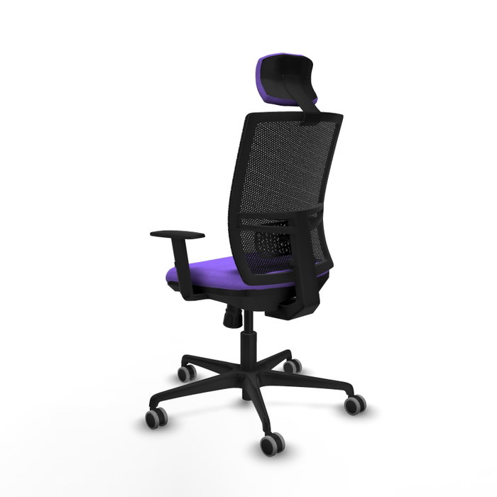 PIQUERAS Y CRESPO Silla de oficina Yunquera con mecanismo Sincro, Lila y Negro PIQUERAS Y CRESPO Silla de oficina Yunquera con mecanismo Sincro, Lila y Negro