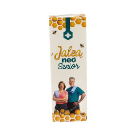 NEO Jalea Real Senior con Colágeno, L-Lisina, Hierro, Sabor Frambuesa - 14 Viales - Suplemento Energía y Bienestar para Mayores de 60 Años