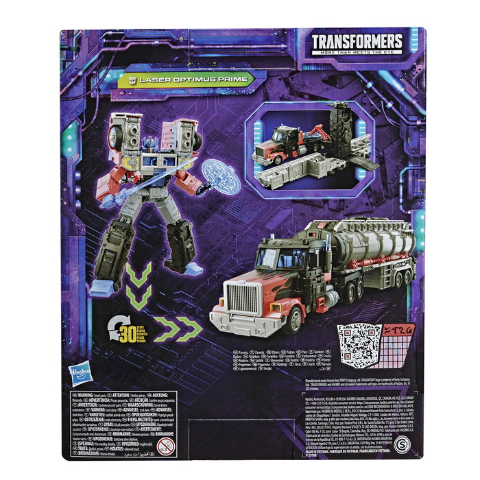 Hasbro F30615X0 Transformers Legacy Figura G2 Universe Laser Optimus Prime Articulada de 18 cm con Armas