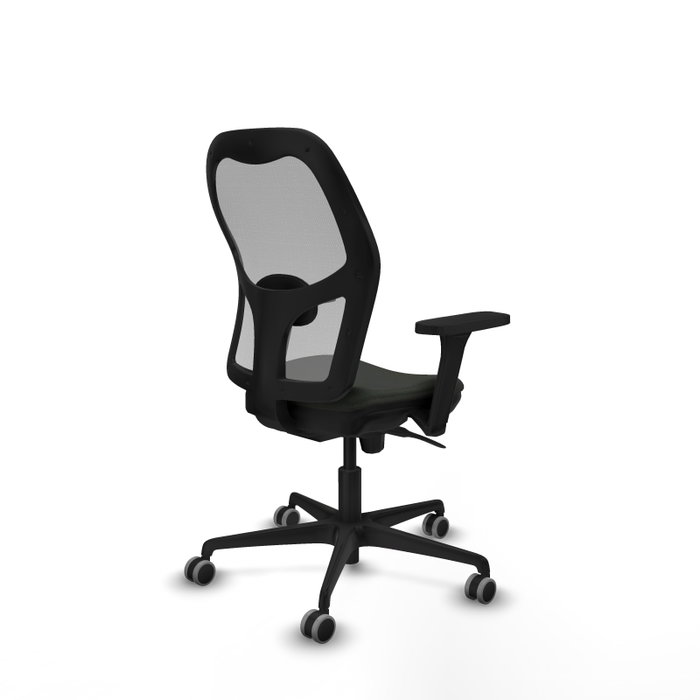 PIQUERAS Y CRESPO Silla de oficina Jorquera con mecanismo Sincro, Tela Negra y Malla Gris
