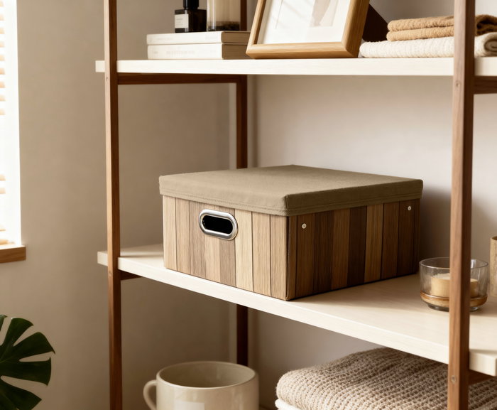 Inde Caja Multiu. Cartón T/Tnt 30 cm x 30 cm x 15 cm Confortime - Para almacenamiento y organización (12 Unidades)