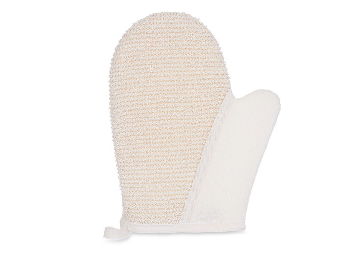 BERILO Manopla Tejido Natural Blanco-Beige Pack de 24