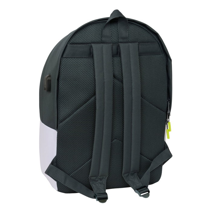 Safta Mochila Real Madrid Equipación 25/26 con USB y Portátil 15,6''
