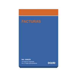 Dohe Talonario 50 Juegos Facturas 4º Natural Duplicado con IGIC 50063DI