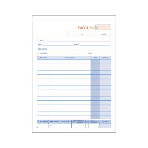 Dohe Talonario 50 Juegos Facturas 4º Natural Duplicado con IGIC 50063DI Dohe Talonario 50 Juegos Facturas 4º Natural Duplicado con IGIC 50063DI