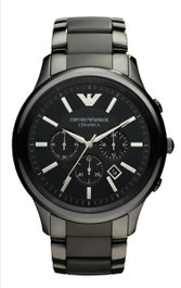 Armani AR1452 Reloj para Hombre en Cerámica Negra