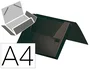 Liderpapel Carpeta Portadocumentos Negro Opaco con Gomas DIN A4