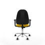 PIQUERAS Y CRESPO Silla de oficina Algarra Amarillo con Base Cromada