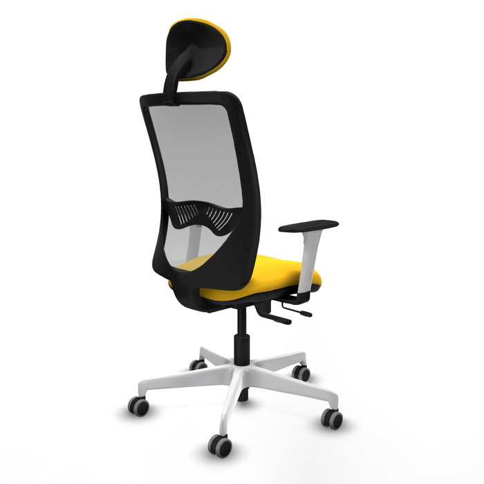 PIQUERAS Y CRESPO Silla de oficina Zulema con mecanismo Sincro/Traslack, Amarillo y Gris